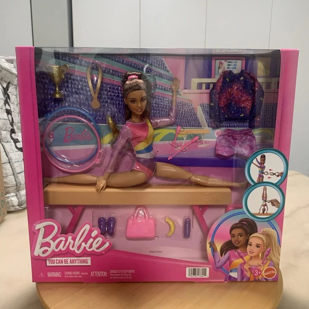 Barbie Careers Playset, Gymnastics Set with Brunette Gymnast Doll & Accessories